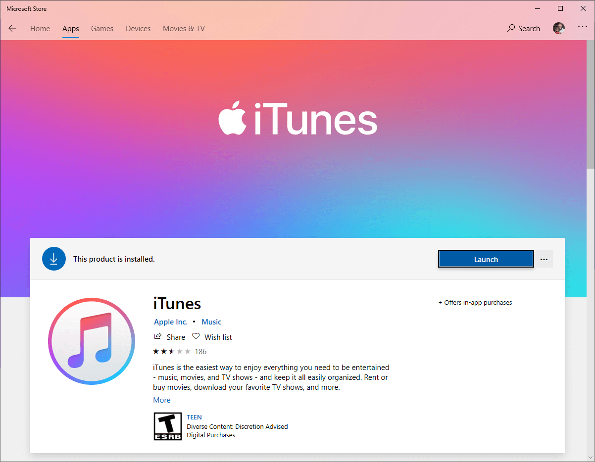 launch the downloaded itunes