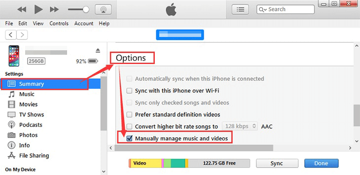 manually manage multimedia files when cannot add media files to itunes