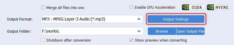 set more settings to compress the audio file in renee video editor pro
