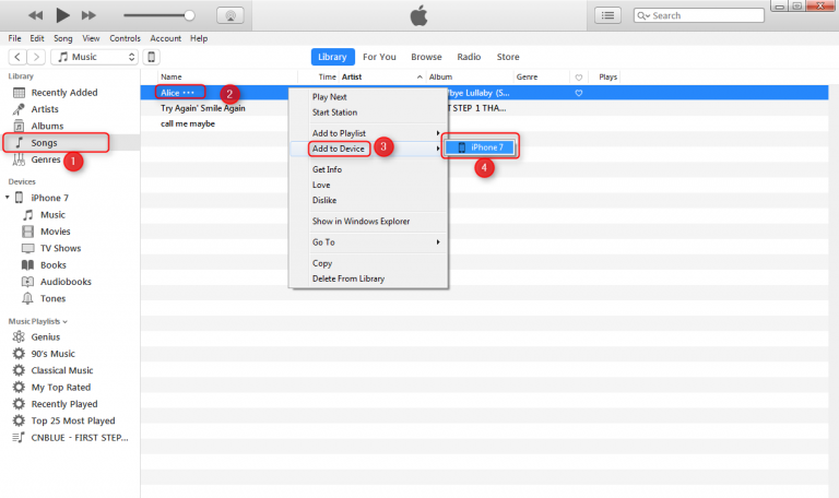 how to select and add music to iphone