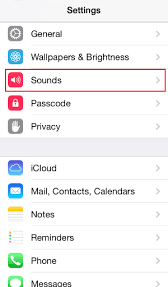 open iphone sounds settings