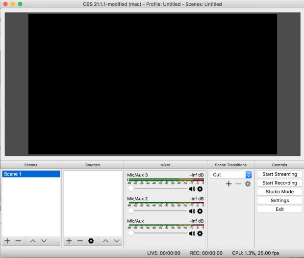 use open broadcaster software to record screen on mac