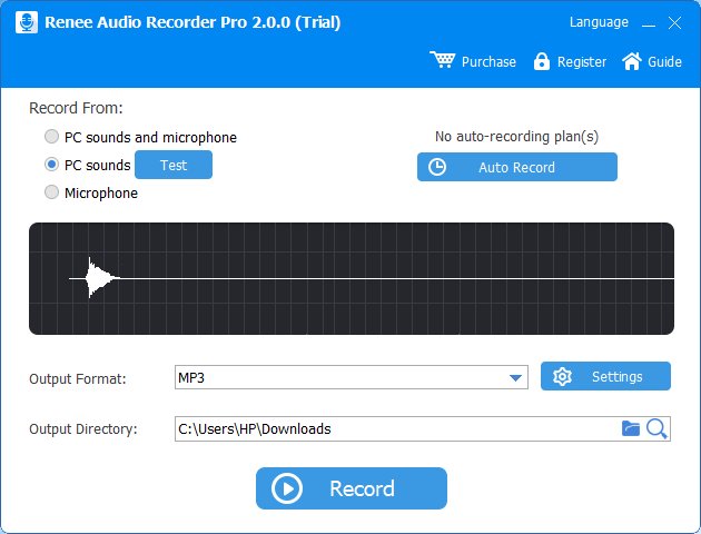 open renee audio recorder pro