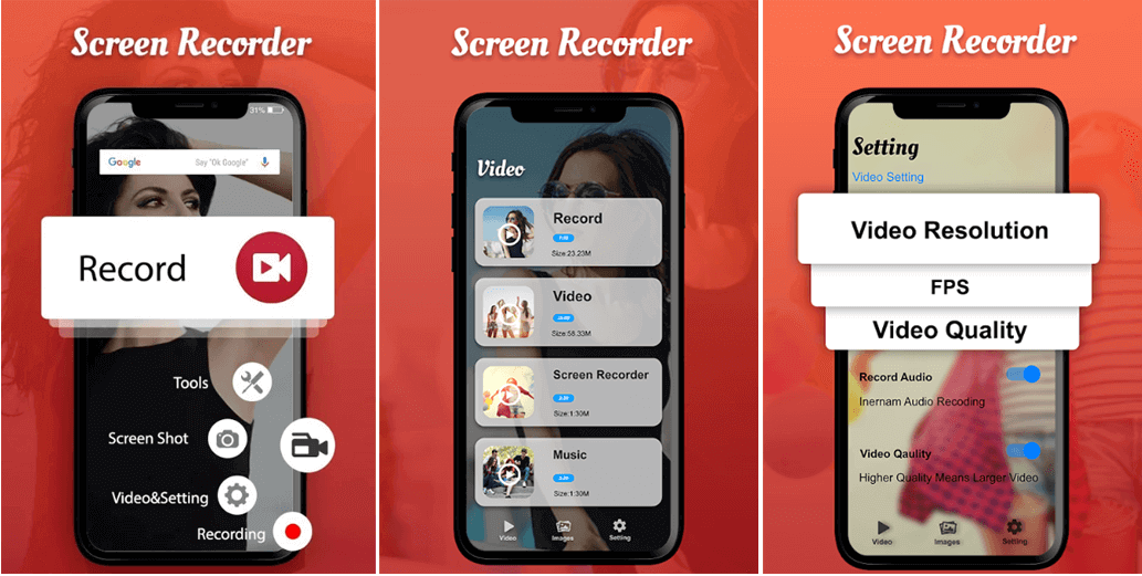 use screen recorder to cpature live streaming videos in android