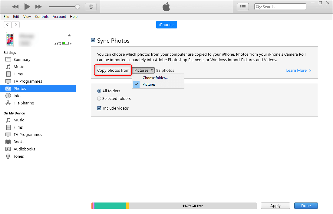 how to transfer photos or videos from computer itunes to iphone or ipad