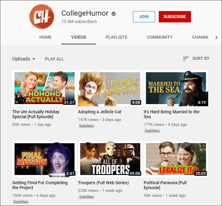 download video from college humor on youtube and convert to audio