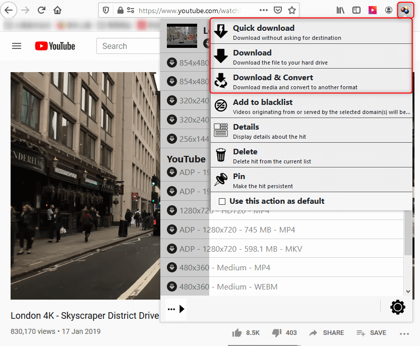 use video download helper to download youtube videos an then crop