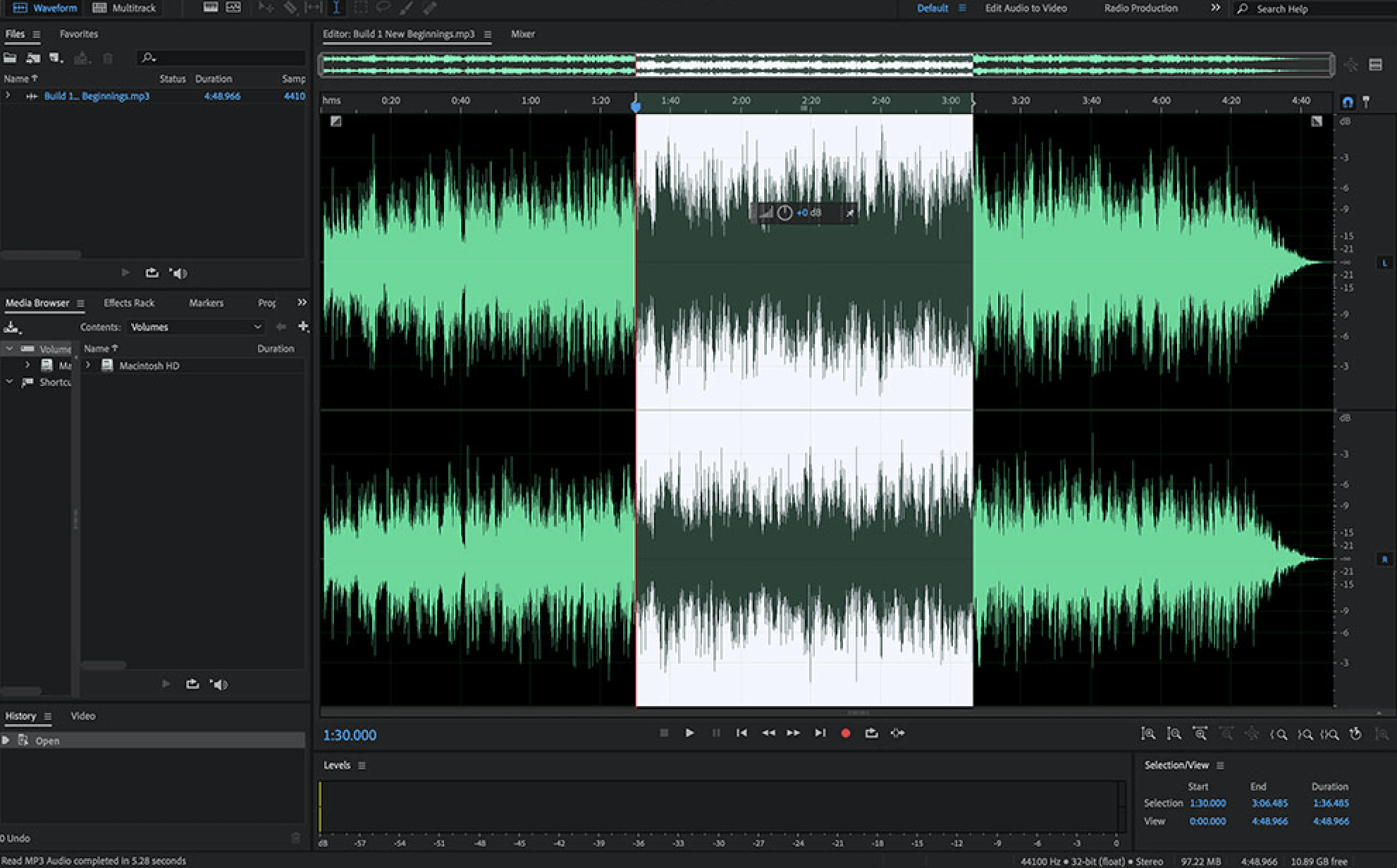 how to move audio in audacity