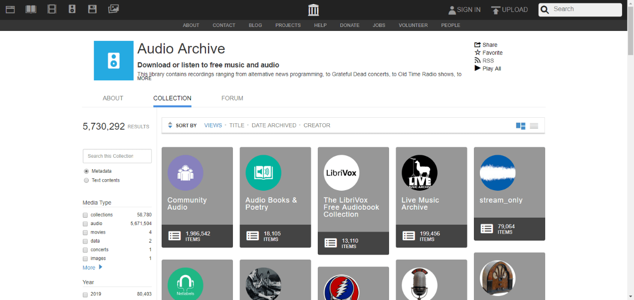 audioarchive website