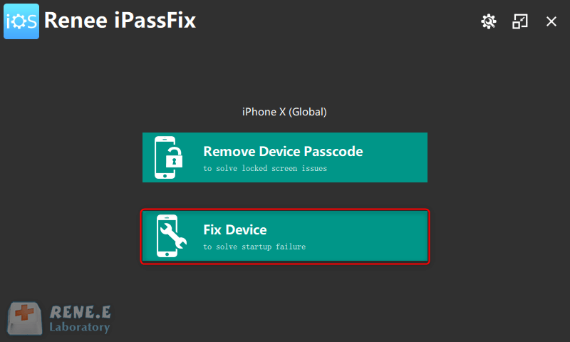 click to fix device in renee ipassfix