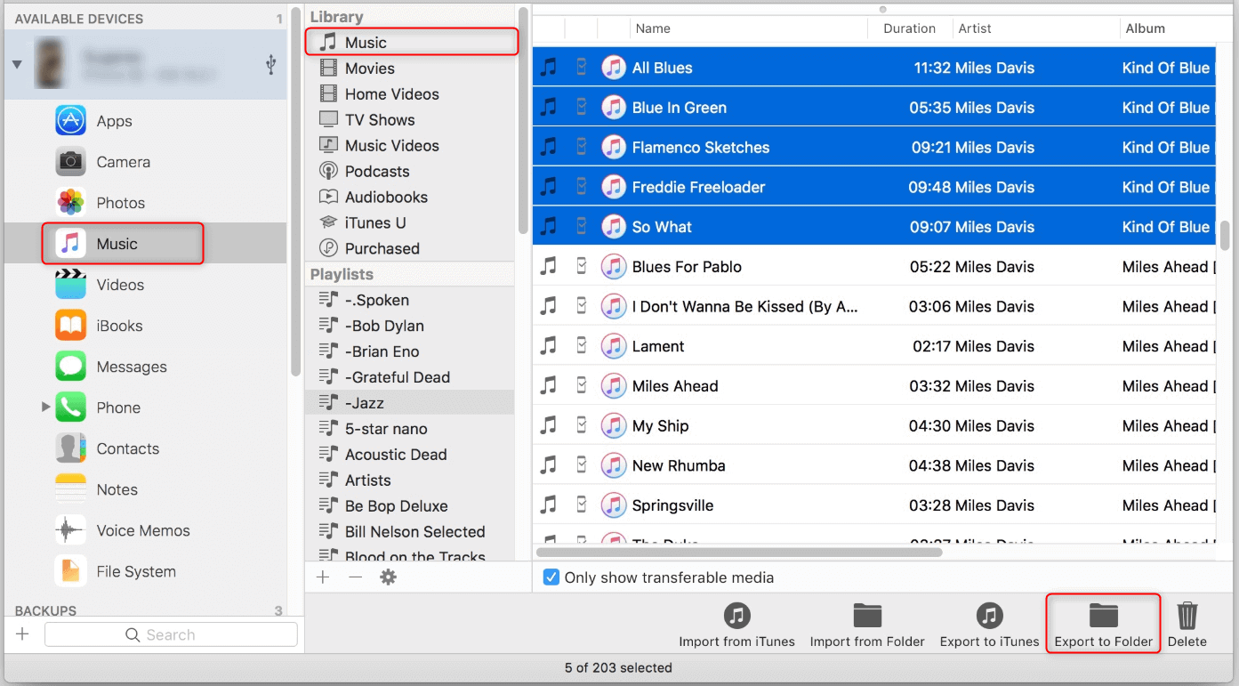 export to folder in imazaing