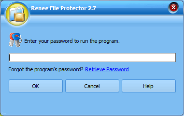 enter the password to open renee file protector