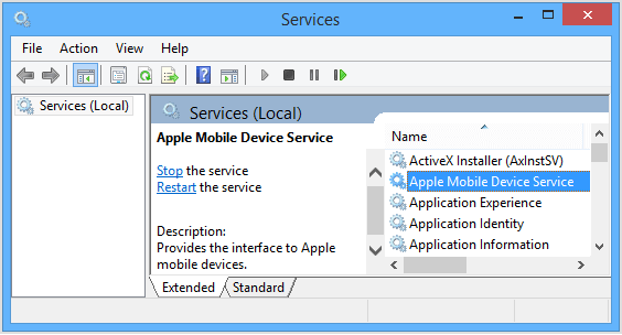 start apple mobile device service