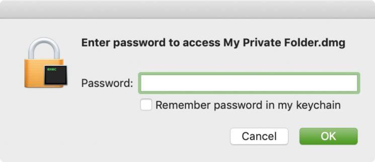 put a password on a folder