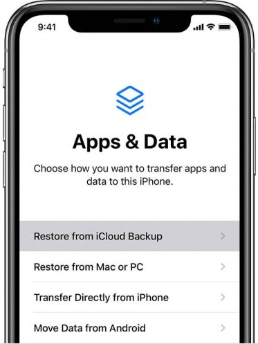 restore iphone from different source