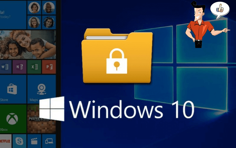 password protect folder windows 10