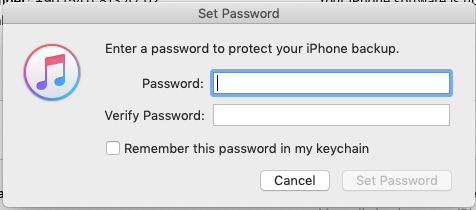 remember this password in my keychain in itunes