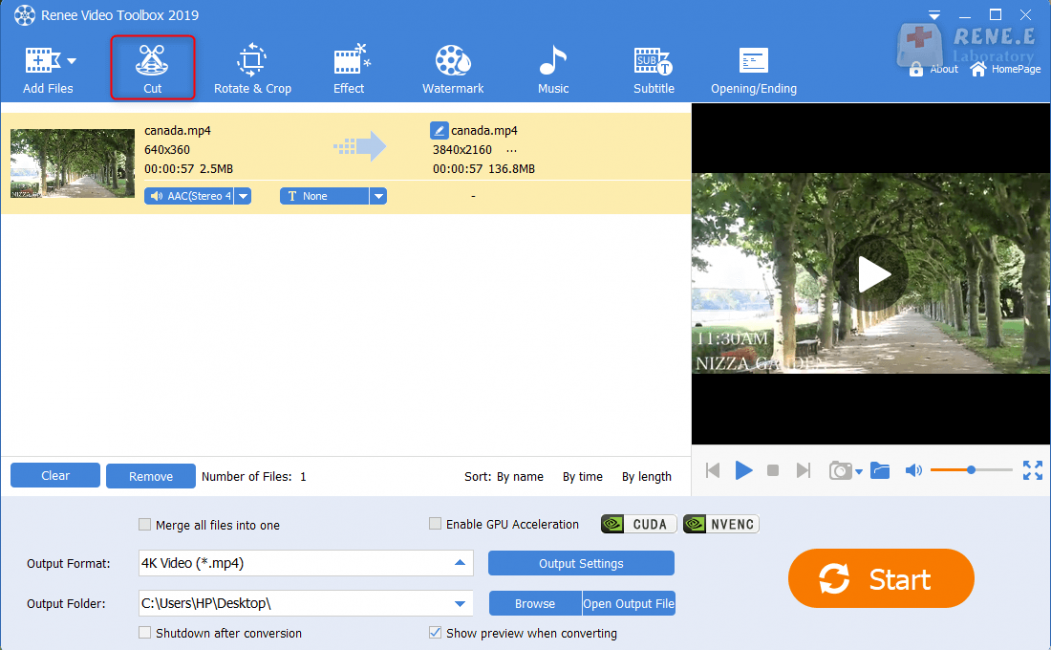 convert video to mp4 vlc renee video editor pro