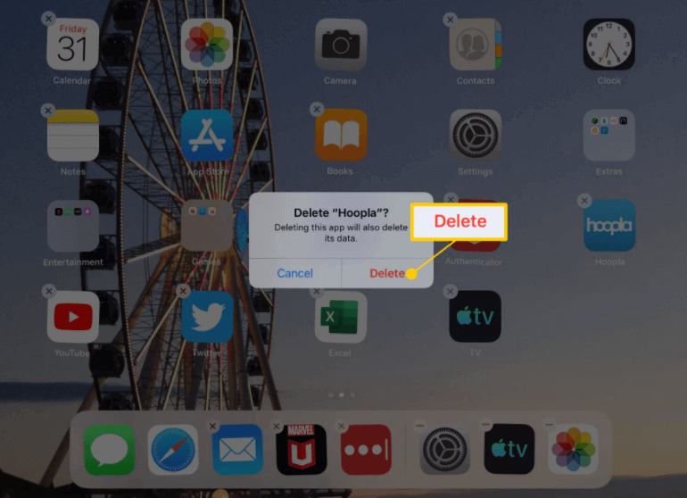 how to uninstall apps from ipad