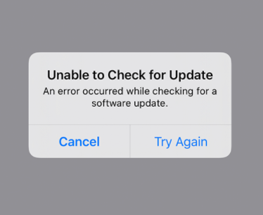 ios cannot be updated