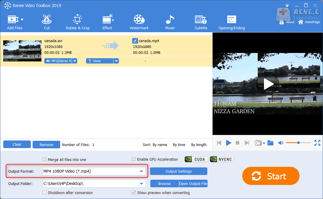 convert ps4 video format in renee video editor pro when browser cannot recognize any video format