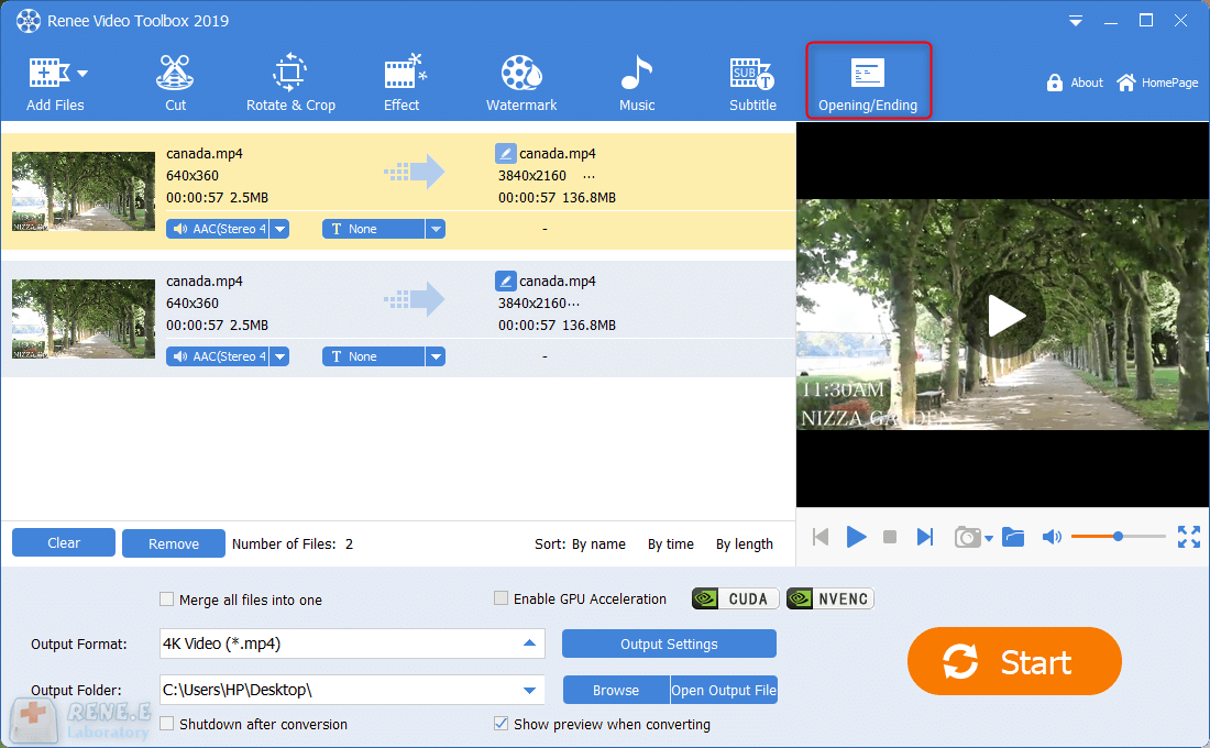 combine video files renee video editor pro