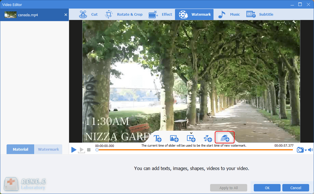 Come utilizzare renee video editor pro per rimuovere la filigrana da un video mp4