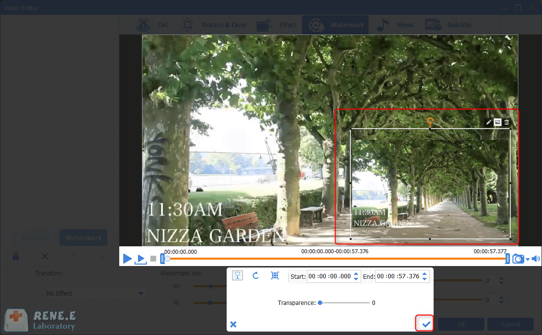 confirm to play two videos side by side at once in renee video editor pro