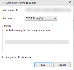 burn video to disc in windows