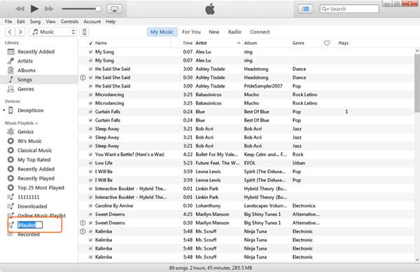 how to create playlist in itunes