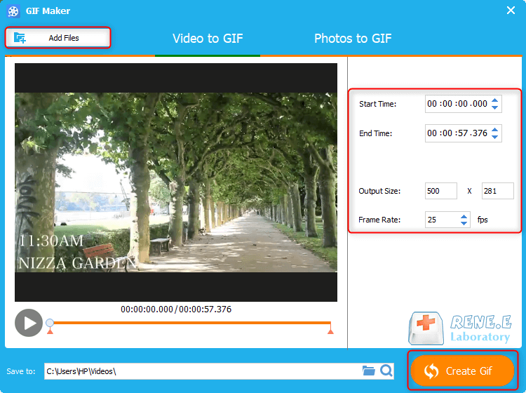 convert mov to gif with renee video editor