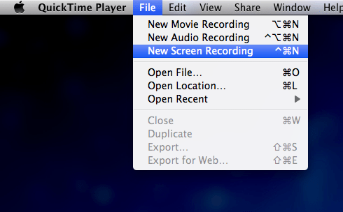 how to use quicktime player to record screen