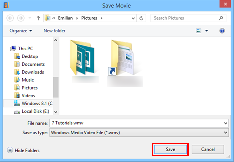 save videos in windows movie maker