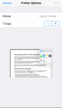 how to save webpage as pdf in iphone safari