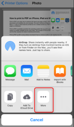 how to save webpage as pdf in iphone safari