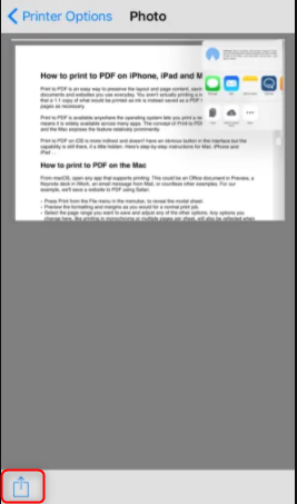 how to save webpage as pdf in iphone safari