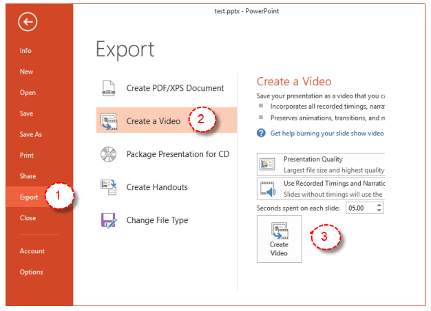 convert powerpoint file to mp4 video