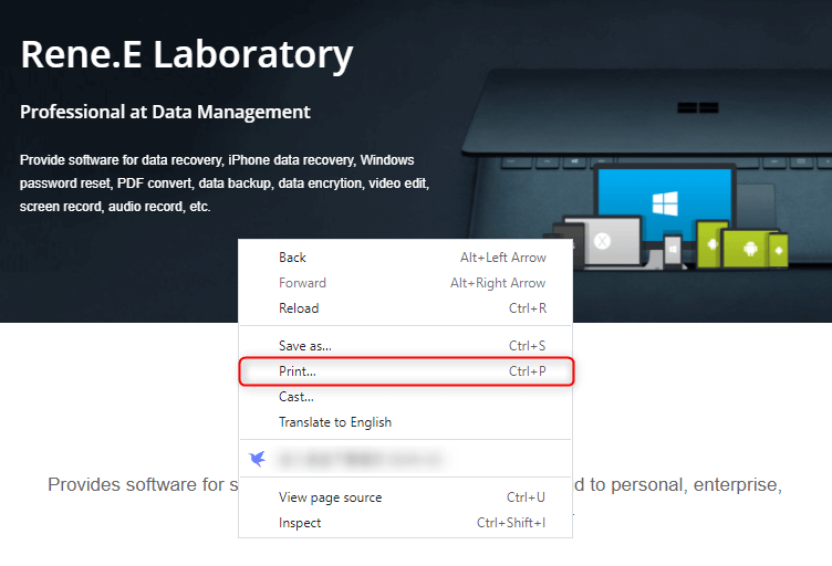 save a webpage as pdf on windows