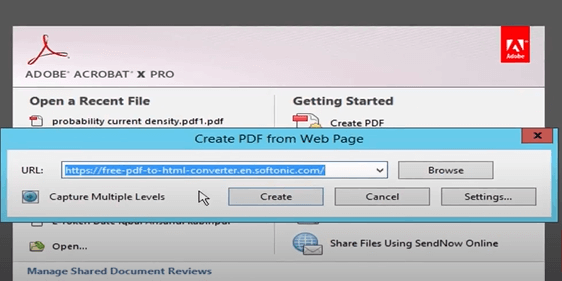 how to convert webpage to pdf with adobe acrobat