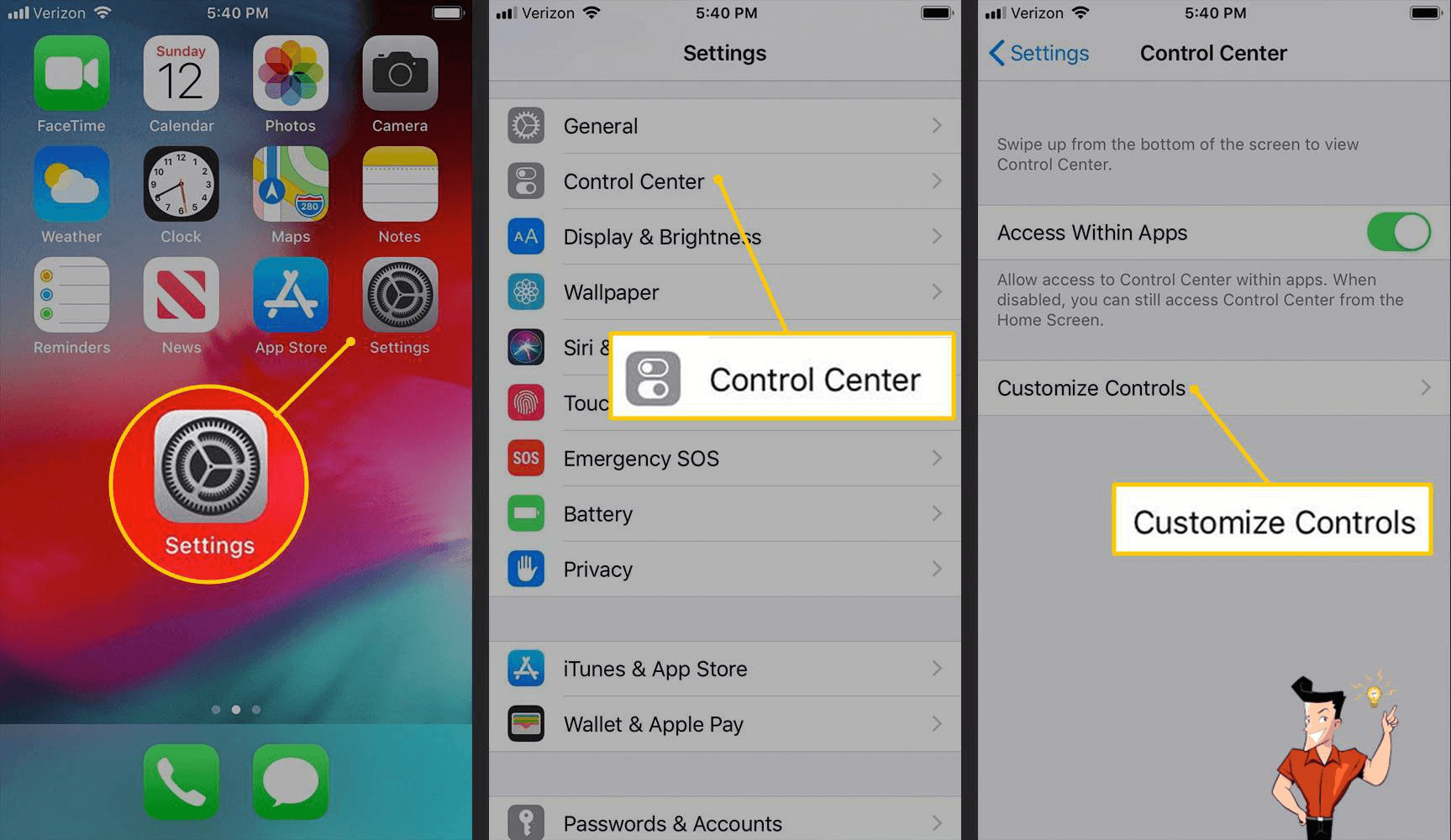 enable iphone screen recording