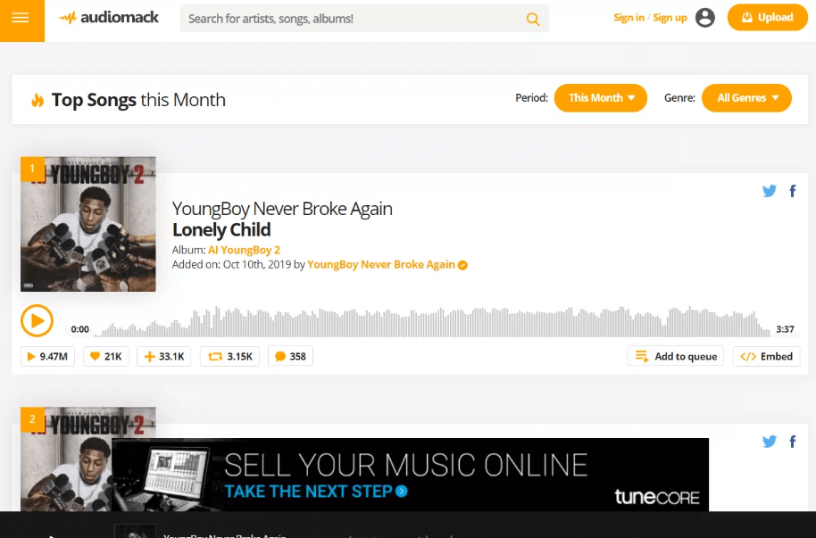 download music from audiomack and add music to video