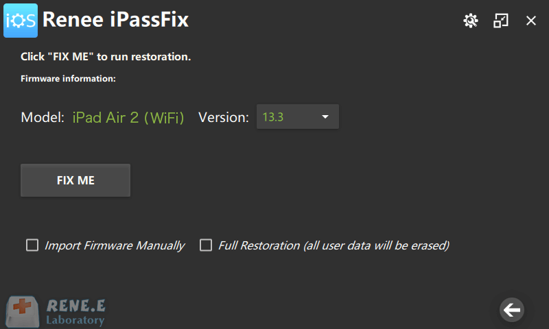 go to fix slowly running ipad with renee ipassfix