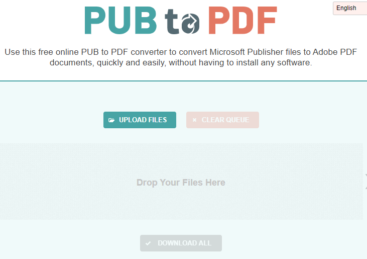 how to conver pub to pdf online