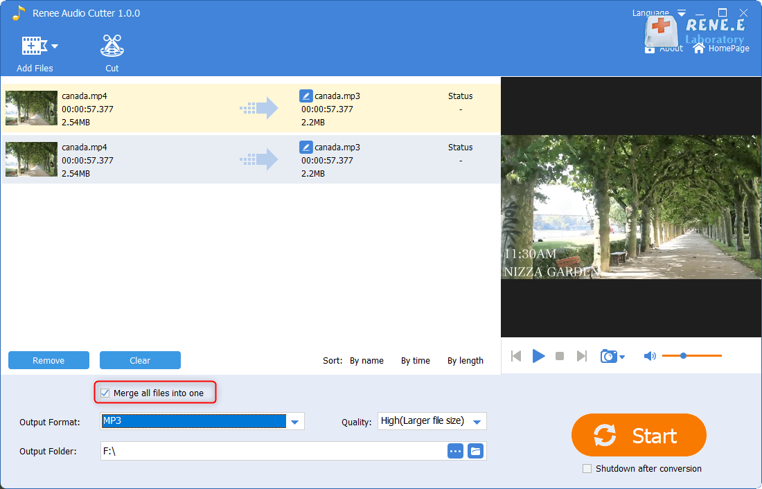 merge and extract audio from mp4 with renee audio tools