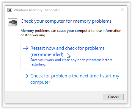 restart now and check for the memory