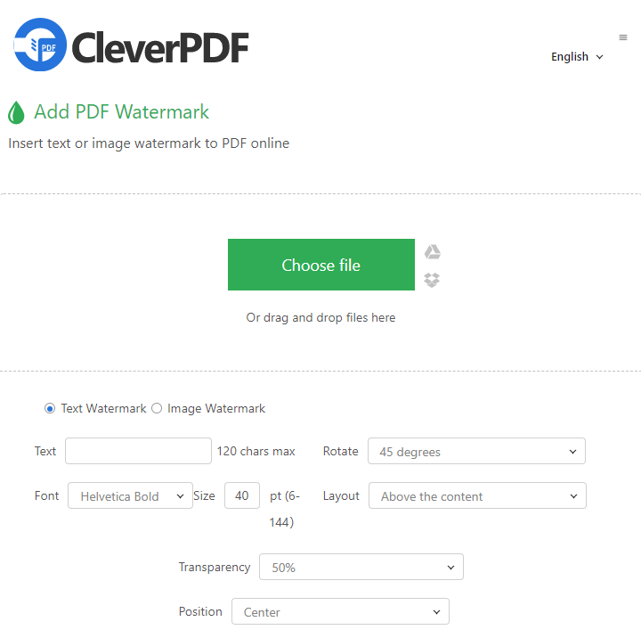 upload pdf file to cleverpdf