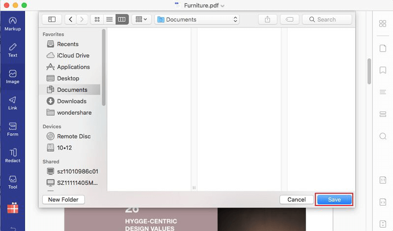save jpeg as pdf with pdf element on mac
