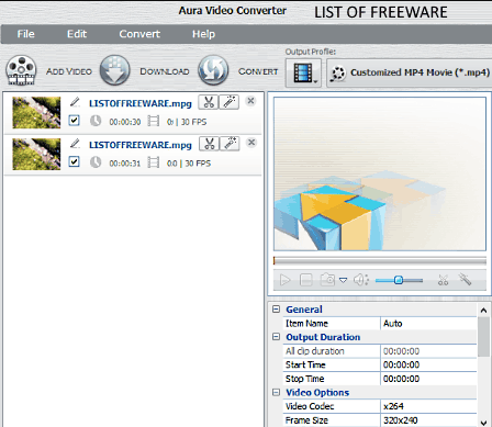 download and install aura video converter