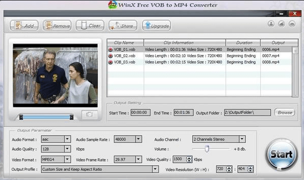 how to convert vob to mp4 with winx free vob to mp4 converter