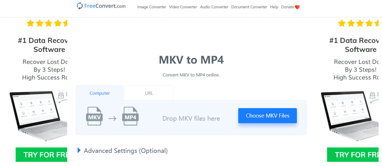 how to convert mkv to mp4 with freeconvert com